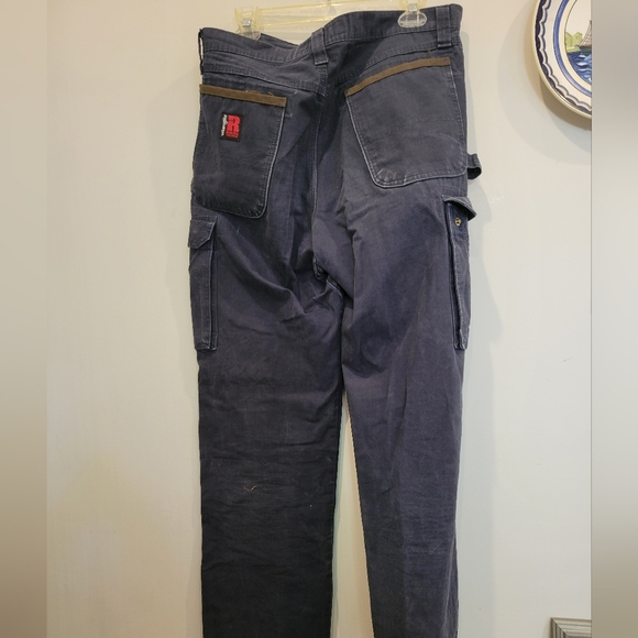 Mens Wrangler Riggs Workwear Cargo Jeans Extra Long 100% Cotton 32x36 - Picture 2 of 12